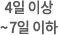 4일 이상 ~ 7일 이하